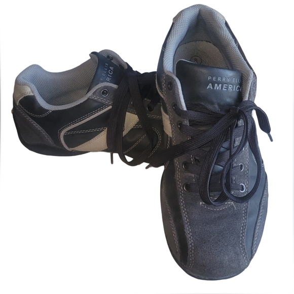Perry Ellis America Grey Mens Sneakers Sz.9 - Picture 1 of 8